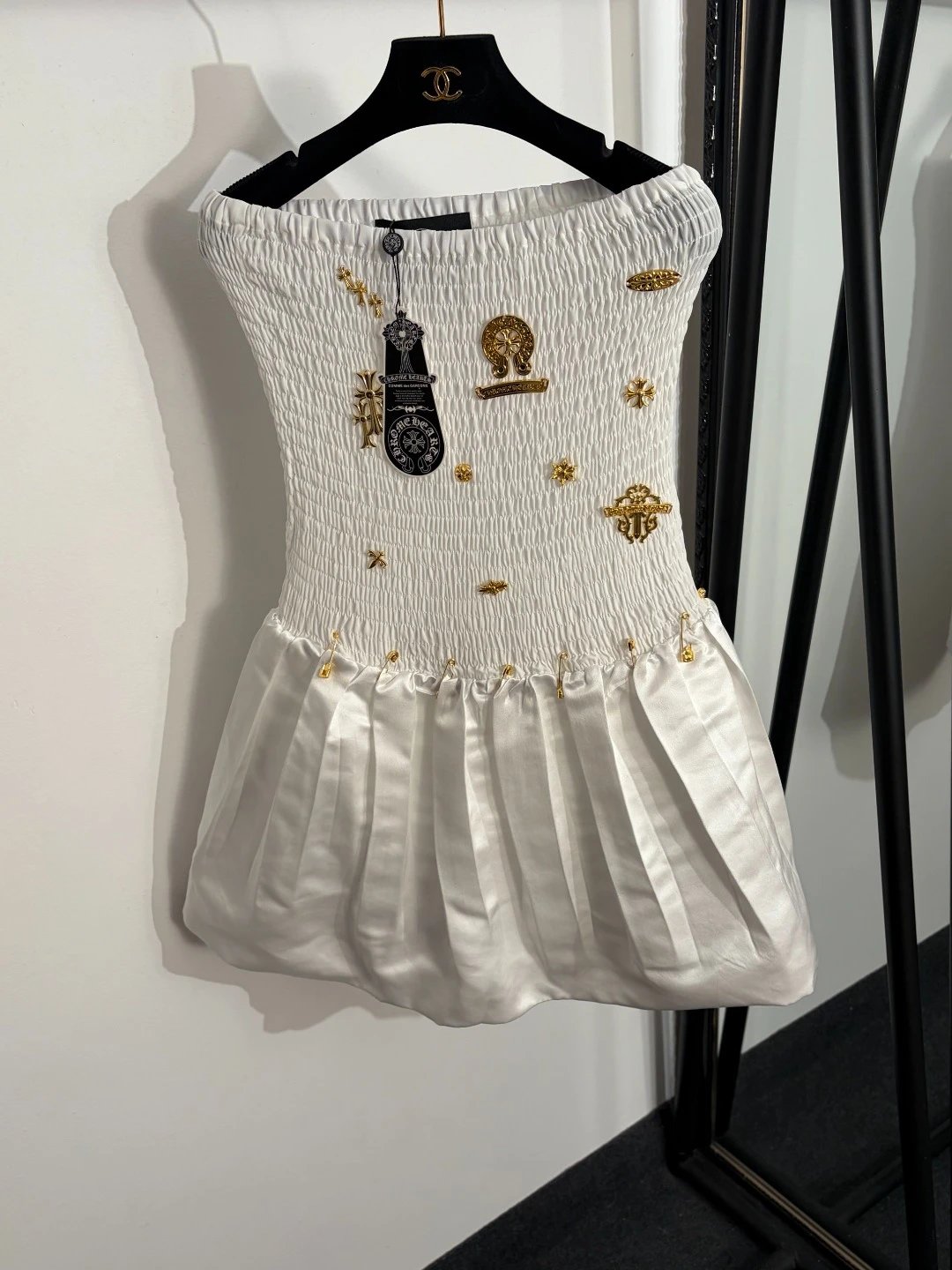 Chr0me  He@rts  strapless dress