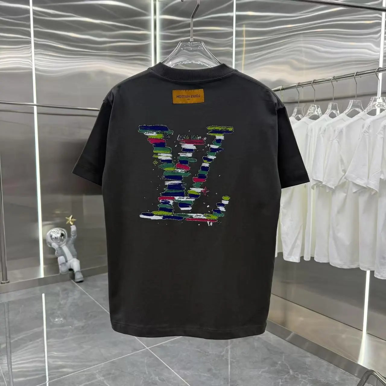 Unisex loose-fitting round-neck short-sleeved shirt