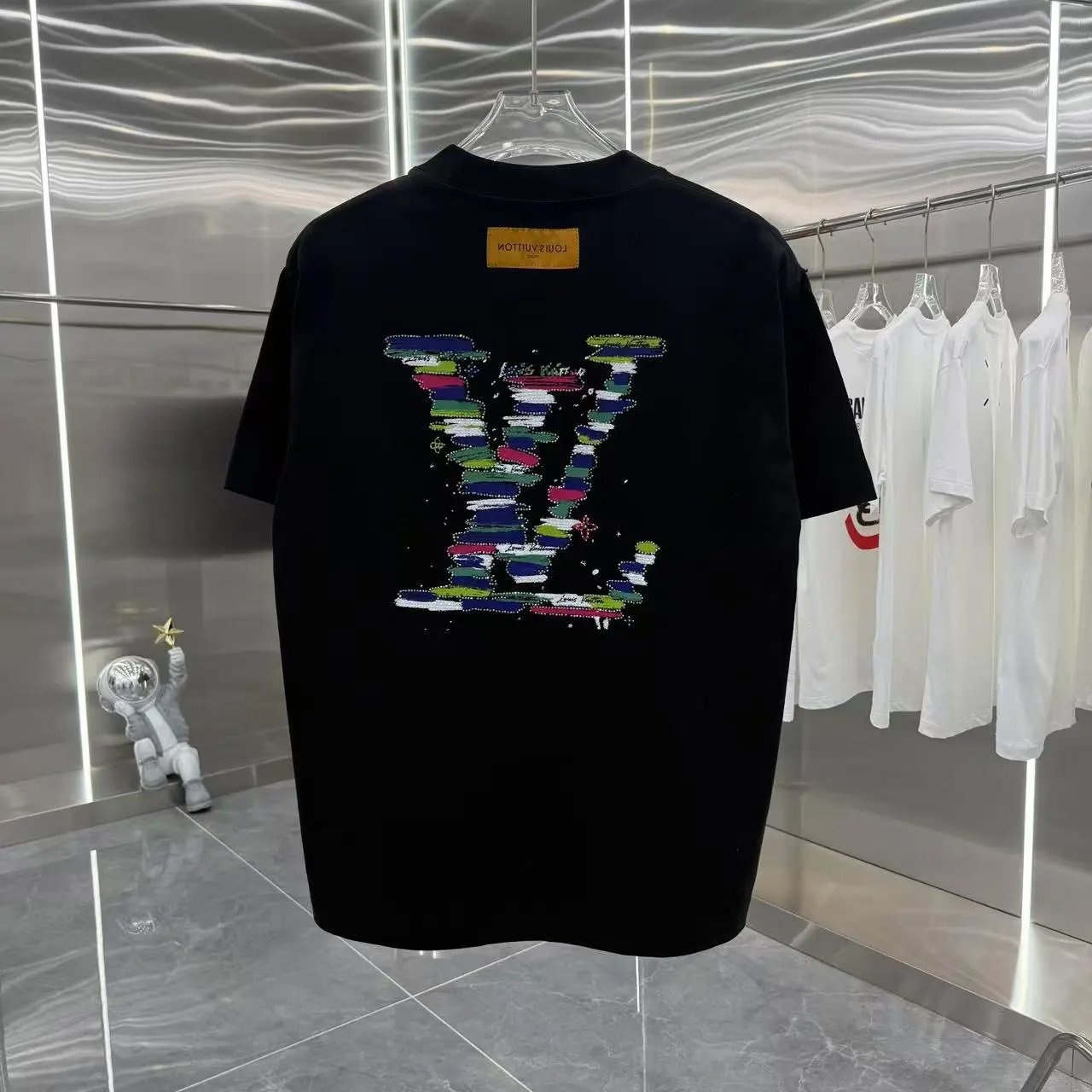 Unisex loose-fitting round-neck short-sleeved shirt