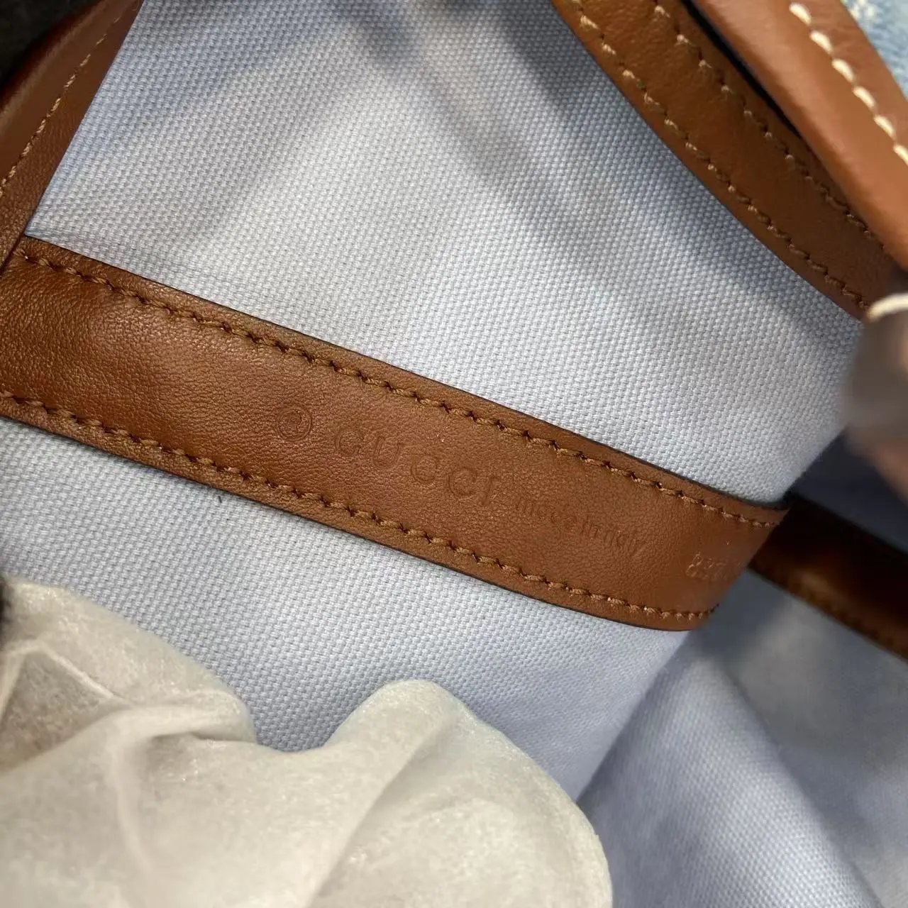 G Denim tote bag