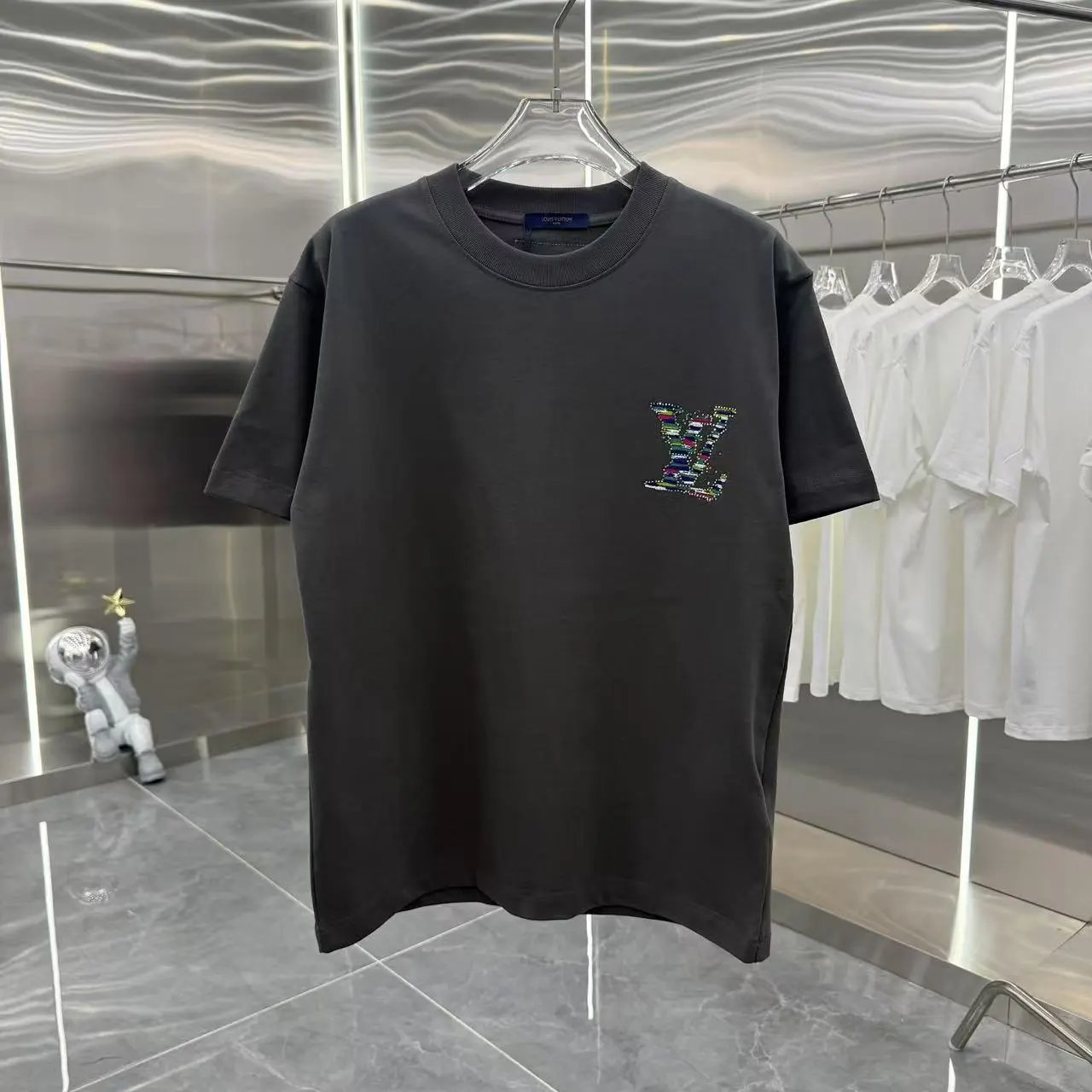 Unisex loose-fitting round-neck short-sleeved shirt