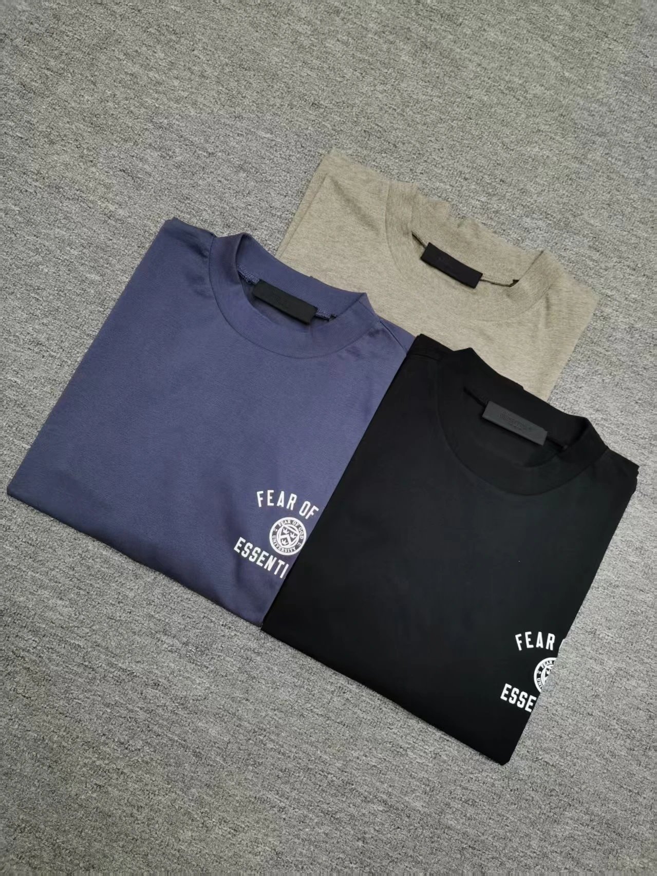 Basic crew neck casual short-sleeved T-shirt with letter logo print