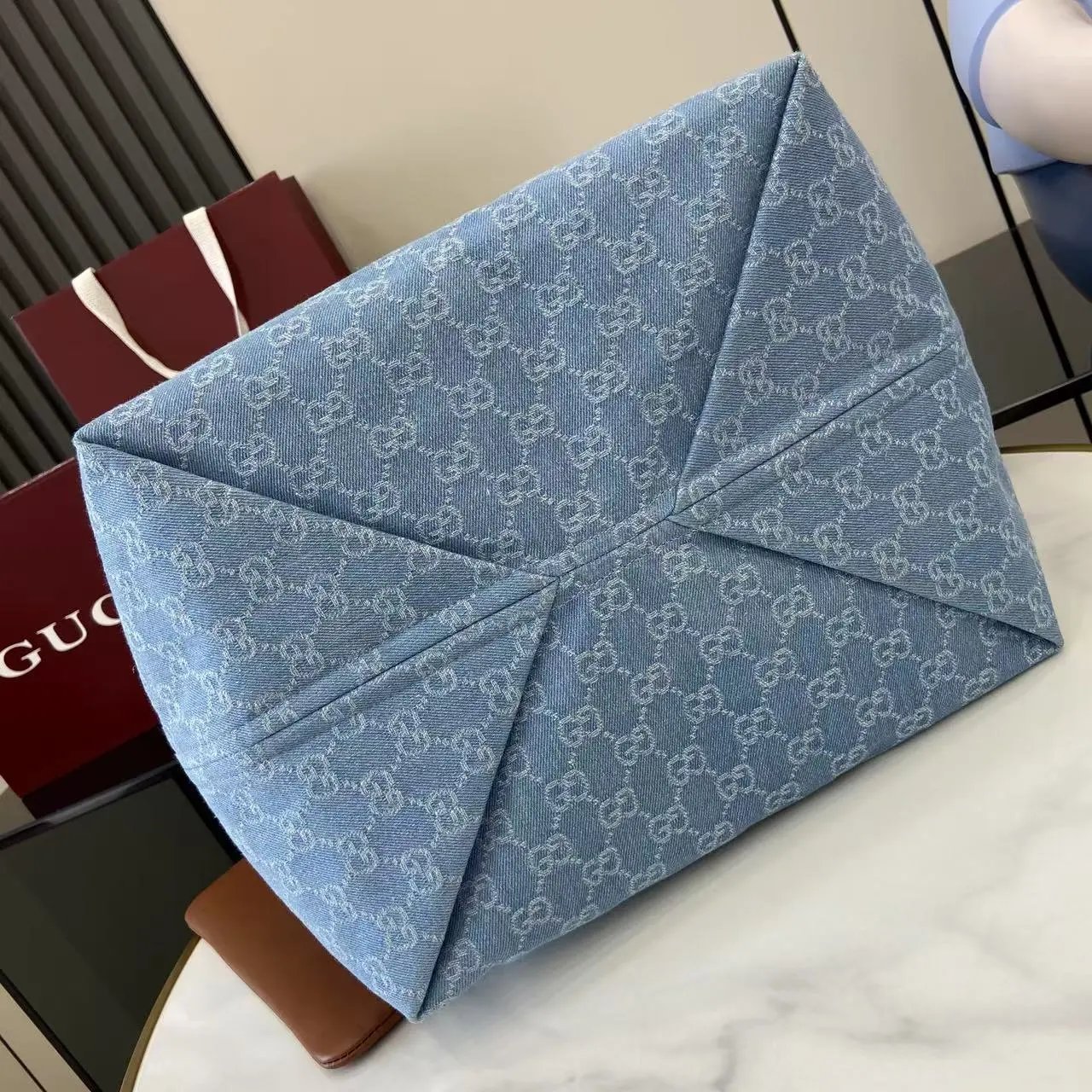 G Denim tote bag