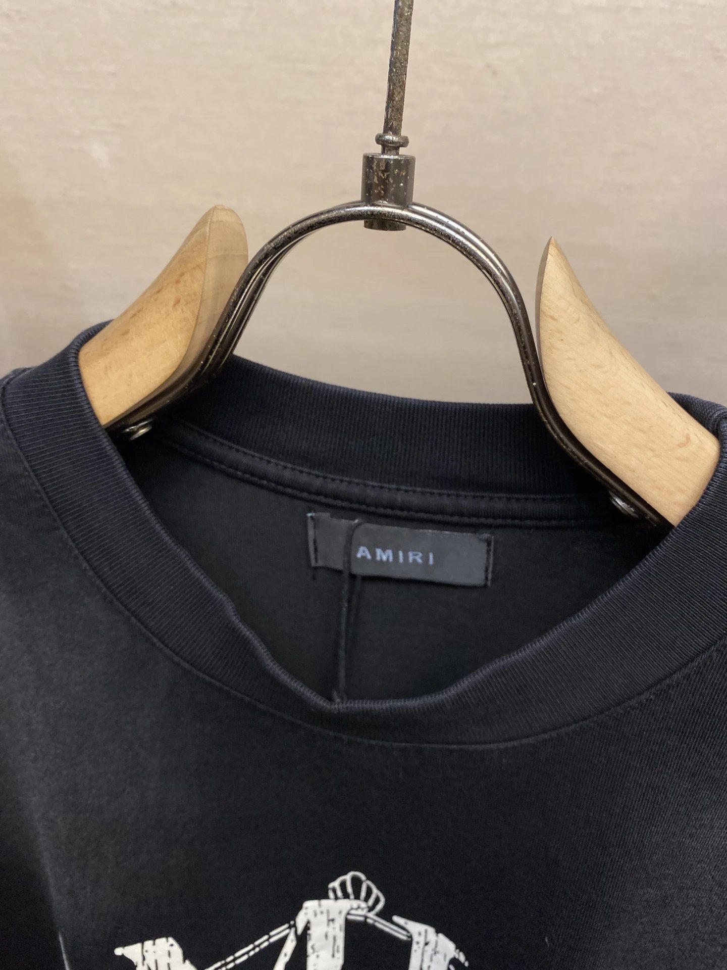 New heavy washed and distressed pure cotton round neck short sleeves