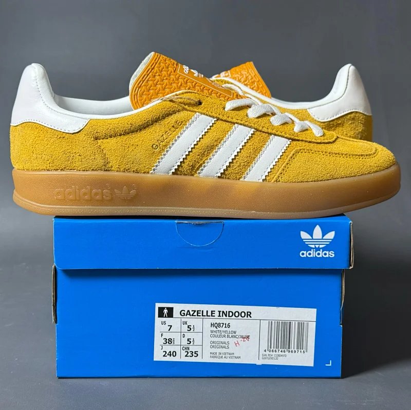 adidas Gazelle Indoor Yellow White HQ8716