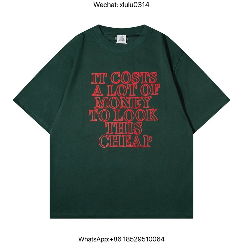 vtm红色字母印花短袖