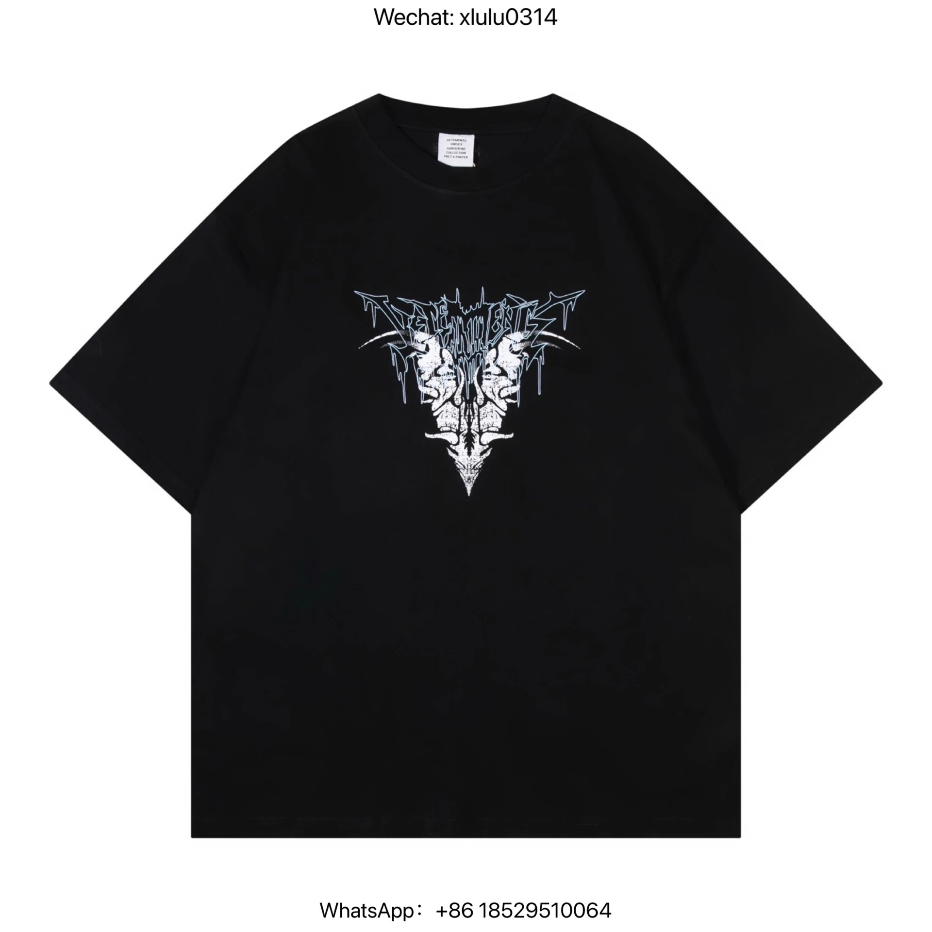 Jasonreps VTM Horn Flame Letter Short Sleeve T-Shirt
