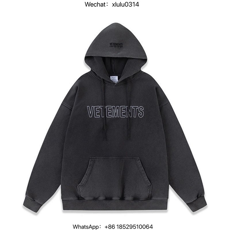 vtm镂空线条帽衫