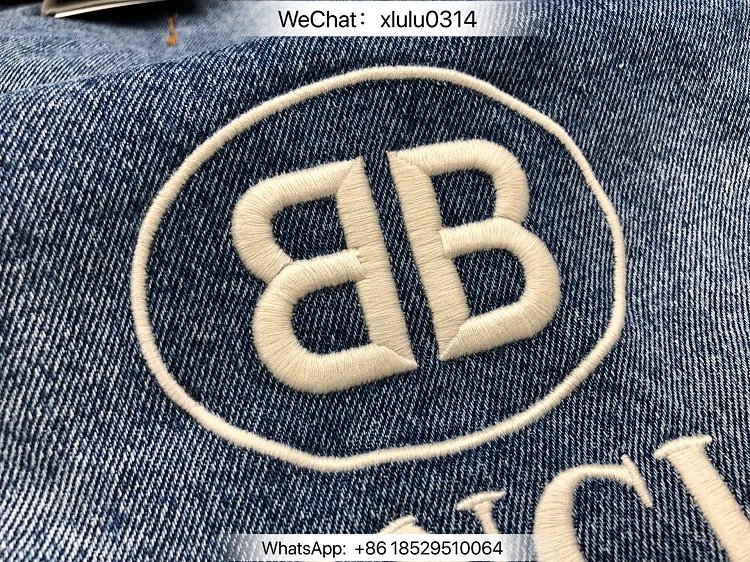 BLCG后背bb刺绣牛仔外套蓝色