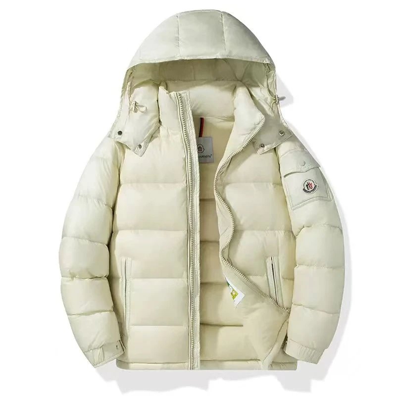 Parajumpers Down Jackets Hooded quilted puffer jacket with yellow neck tab — M-1(Bring logo)