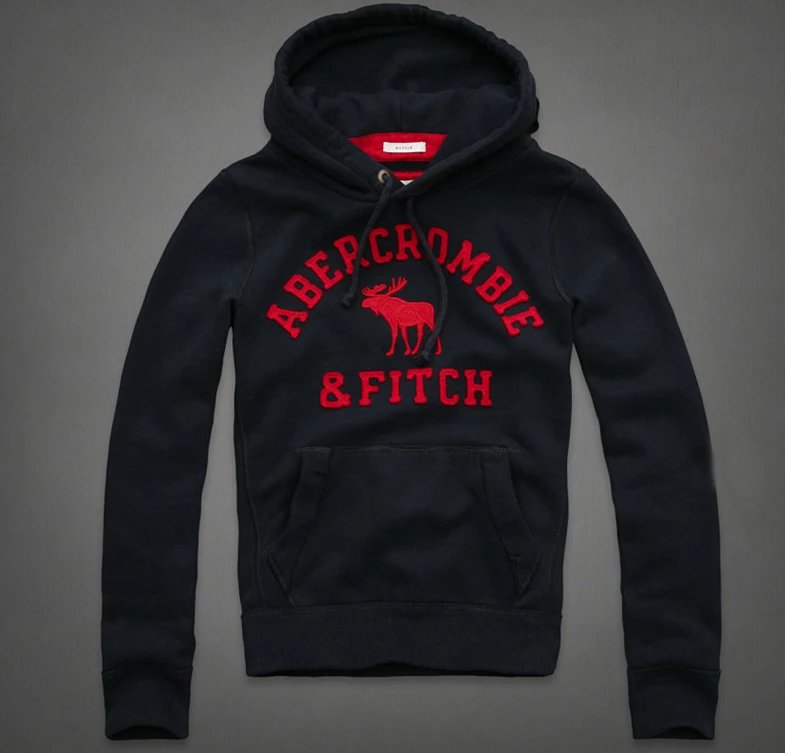 AF (Fleece-Lined) Men's Pure Cotton Fleece Sweatshirt, Soft Comfortable Warm Fabric, Slim Fit 3D Tailored Cut, Exquisite Embroidered Pattern, Sizes S M L XL, Multiple Colors Available
