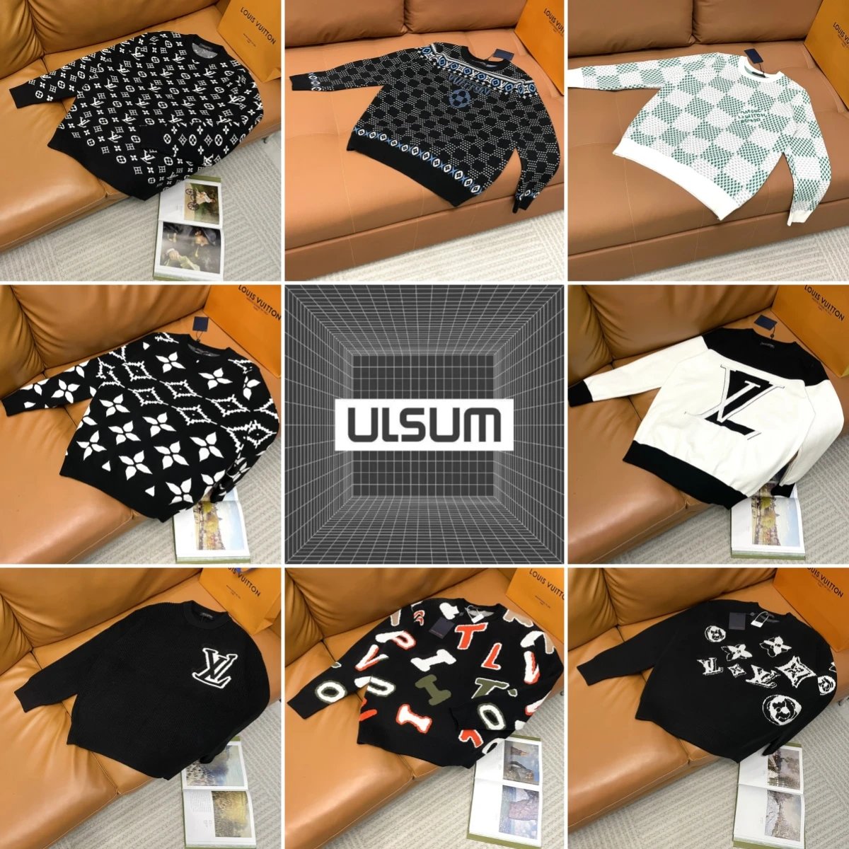 2025ss ULSUM store L crewneck sweater