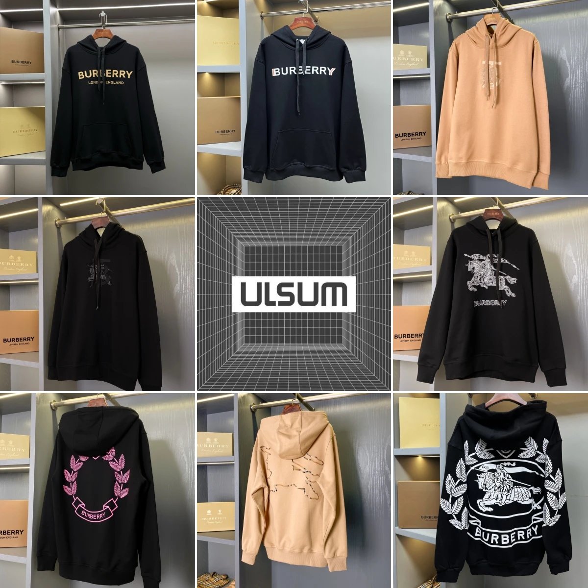 2025ss ULSUM store B Cotton Hoodie