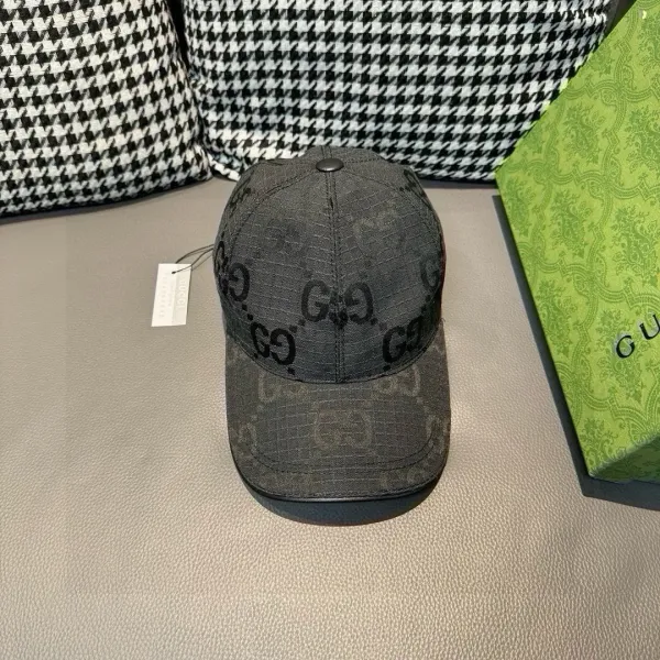 Gucci GG Supreme Baseball Cap Beige Pink Logo Hat - 30