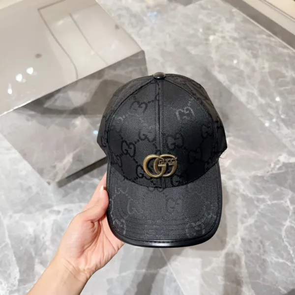 Gucci GG Supreme Baseball Cap Beige Pink Logo Hat - 78