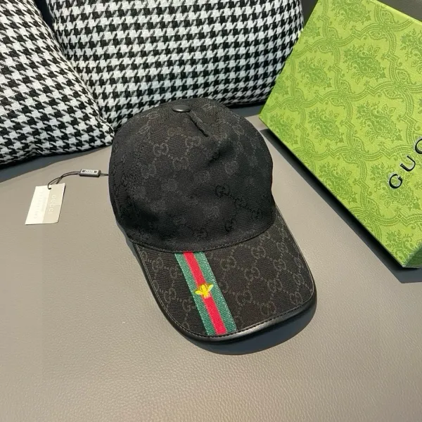 Gucci GG Supreme Baseball Cap Beige Pink Logo Hat - 59