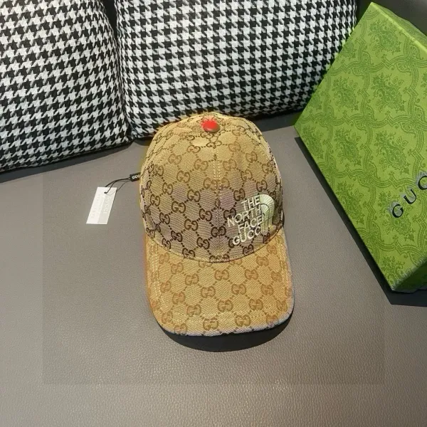 Gucci GG Supreme Baseball Cap Beige Pink Logo Hat - 50