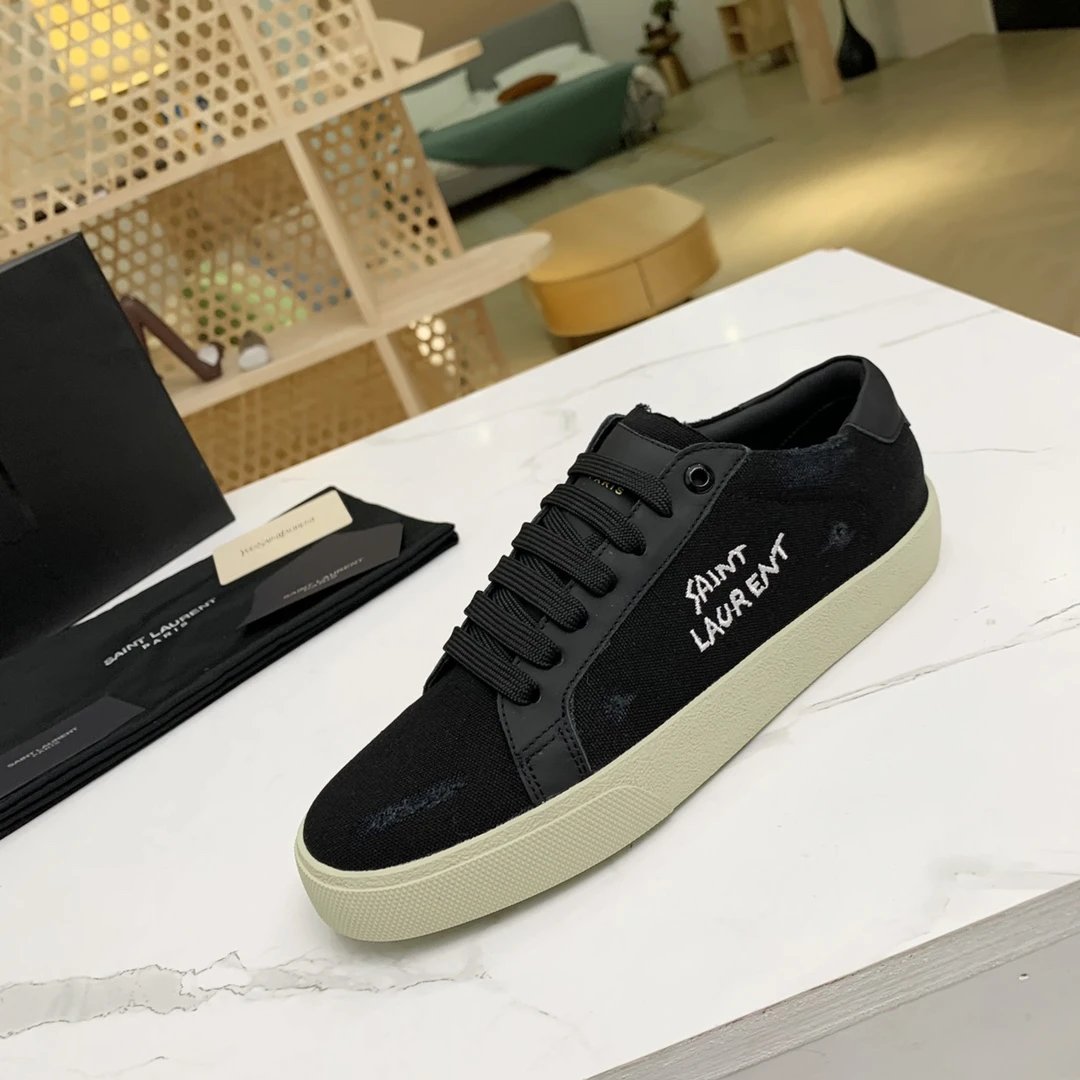 Saint Laurent SL/10 Canvas Black Sneakers - 77