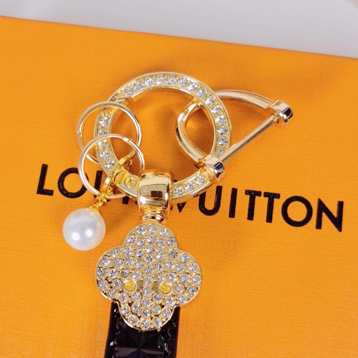Louis Vuitton Crab Charm Sky Blue Monogram Leather Keychain - 49
