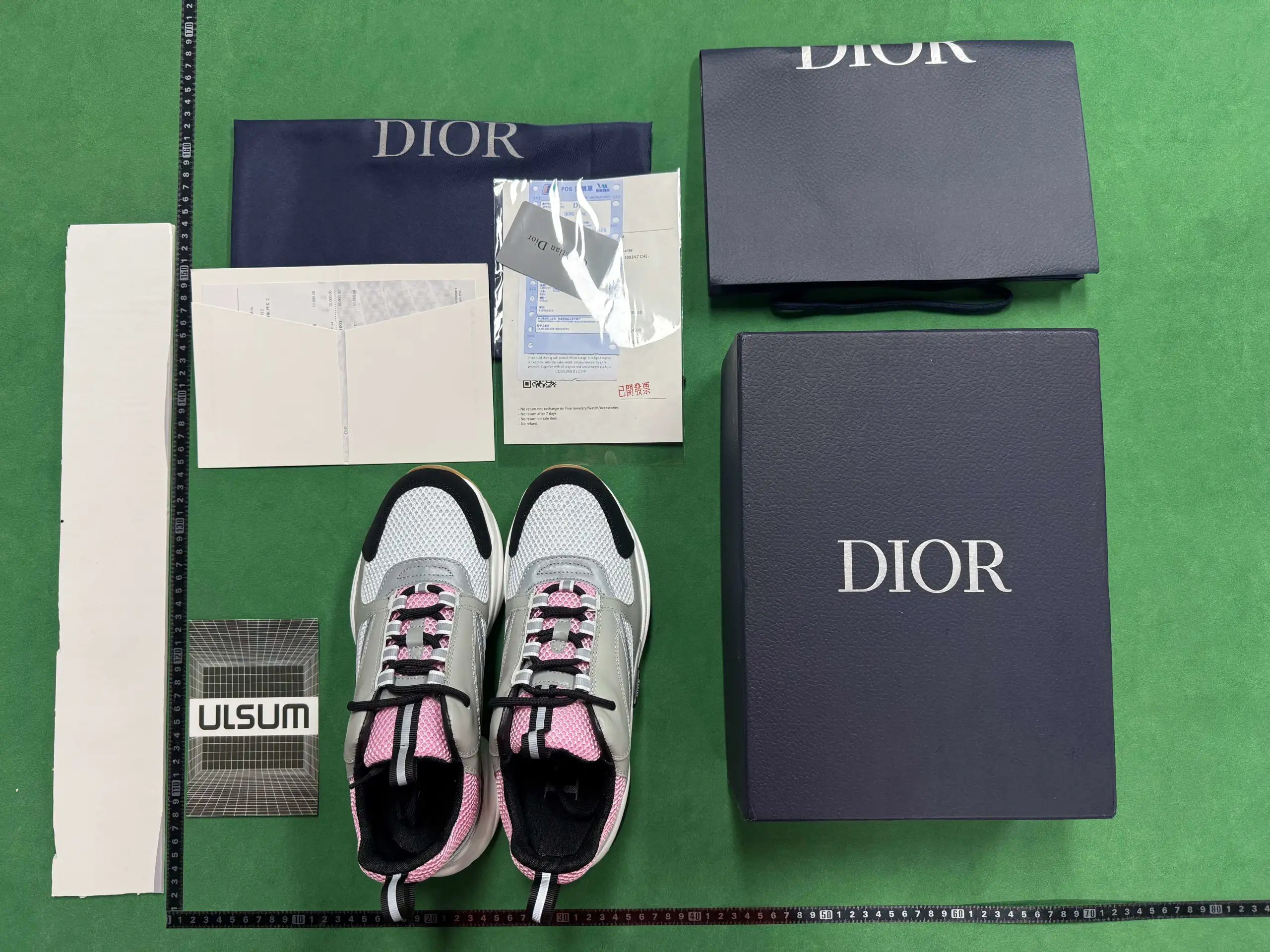 Dior B23 Low Brown Beige Mesh Chunky Sneakers - 30