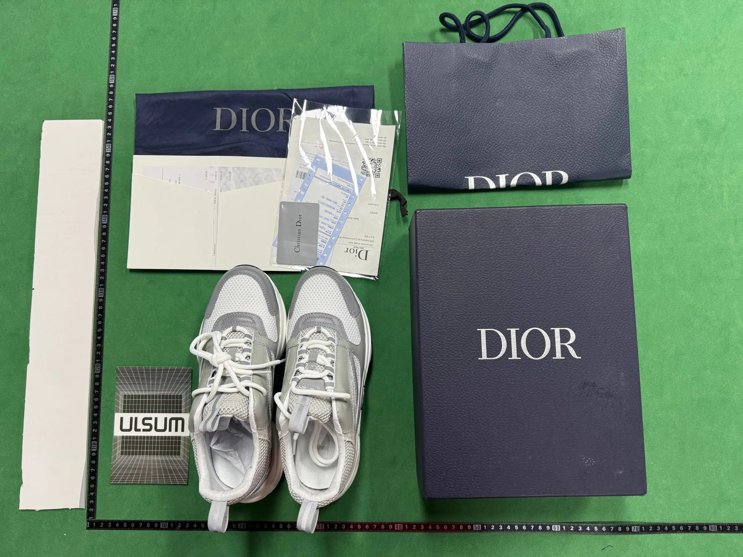 Dior B23 Low Brown Beige Mesh Chunky Sneakers - 40