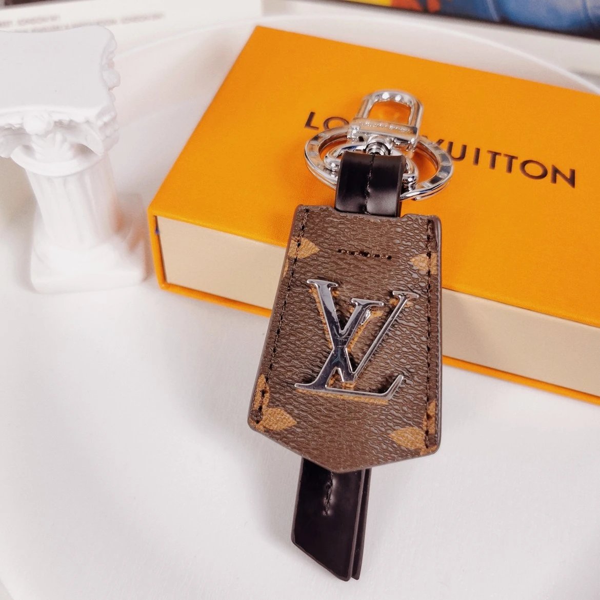 Louis Vuitton Crab Charm Sky Blue Monogram Leather Keychain - 81