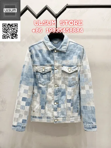 ULSUM Patchwork Denim Jacket Light Blue - 40