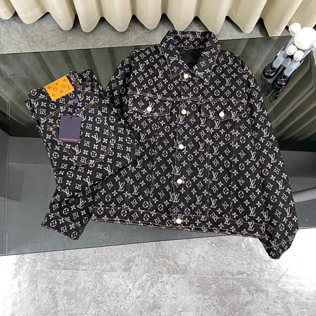 Louis Vuitton Jackets Denim jacket with checkerboard pattern product detail image 11