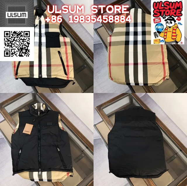 Burberry Down Jackets Hooded quilted jacket with check lining product detail image 22