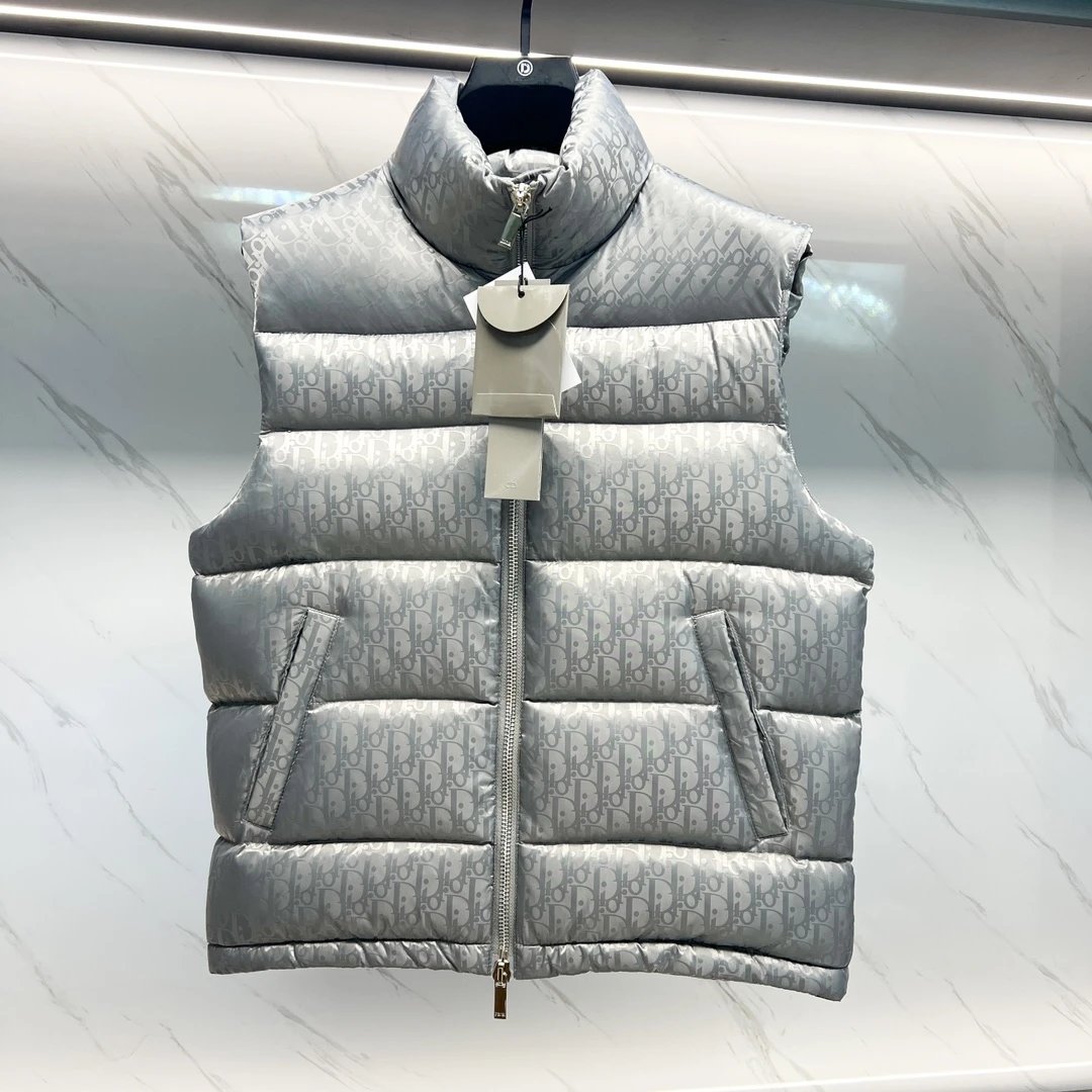 Down Vest-Silver
