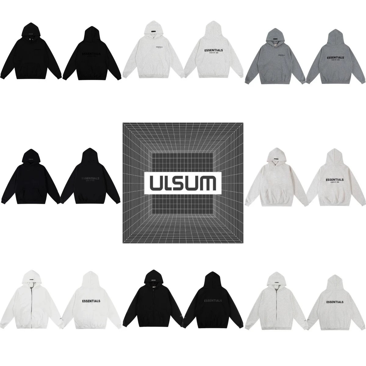 CL13-2025SS ULSUM Store Men's Hoodie and Jogger Pants Set Tracksuit