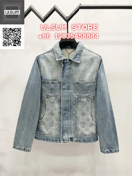 ULSUM Patchwork Denim Jacket Light Blue - 22