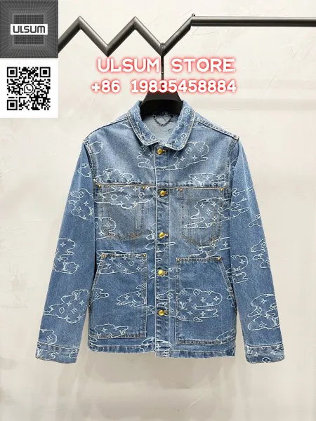 ULSUM Patchwork Denim Jacket Light Blue - 44