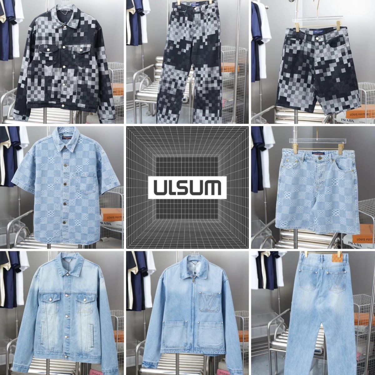 2025ss Limited edition new washed blue denim suit 1
