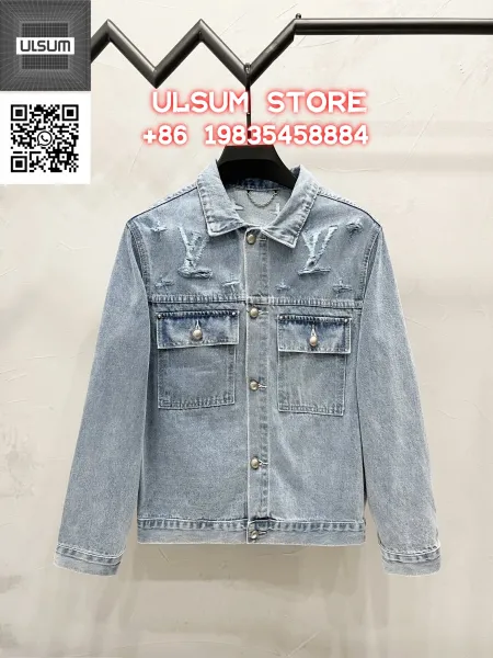 ULSUM Patchwork Denim Jacket Light Blue - 16