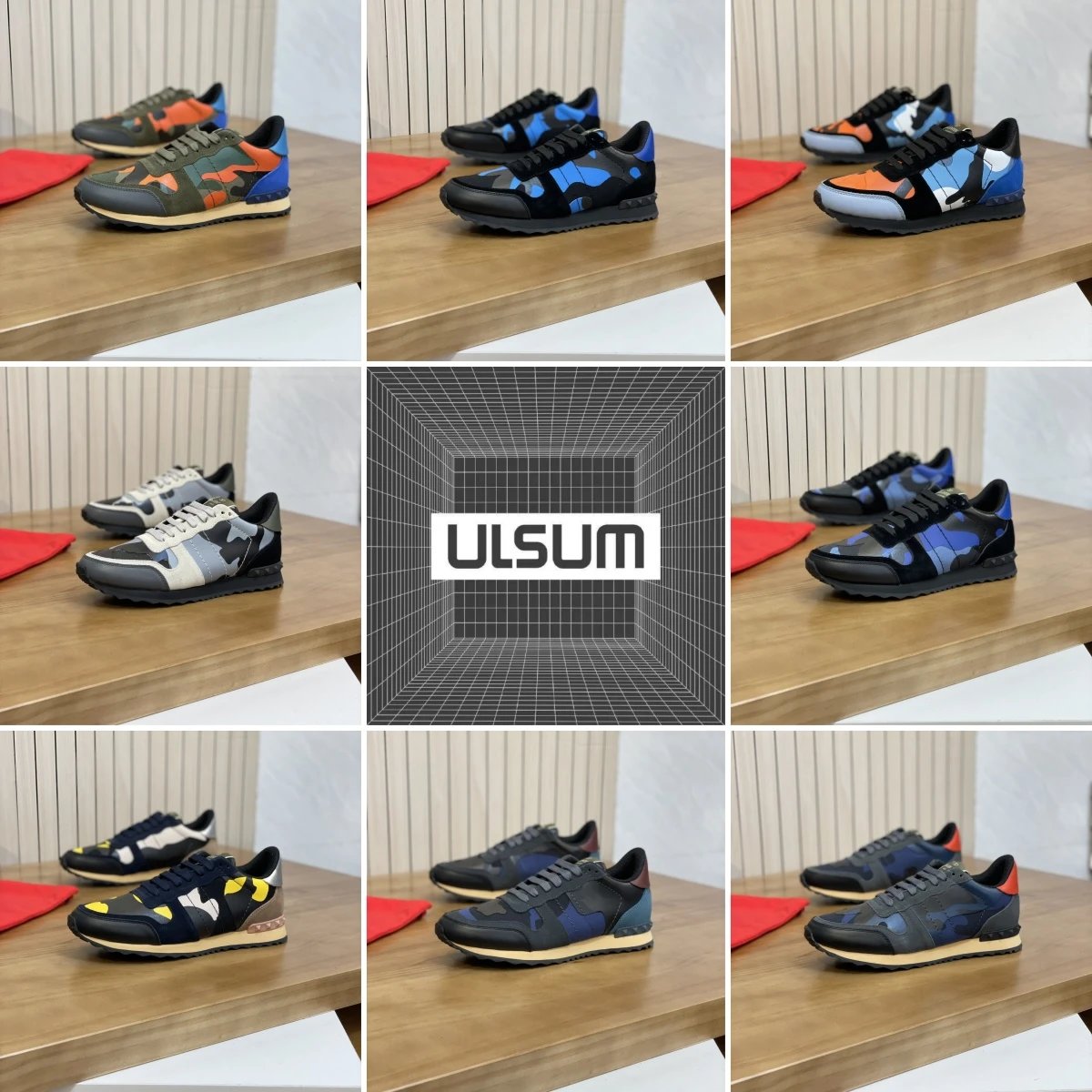 2025ss Rivet camouflage series insole with high elasticity latex paddingROCKRUNNER shoes