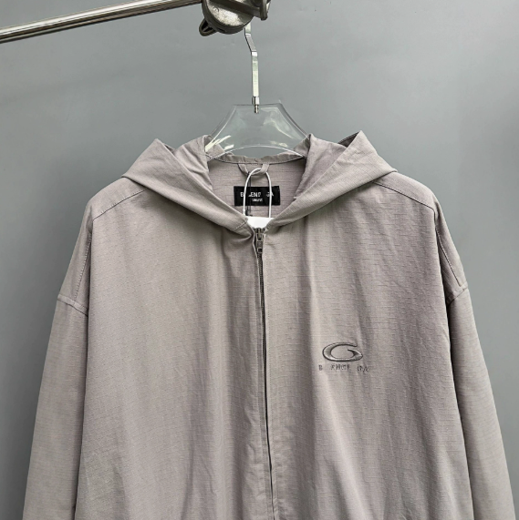 Design Hooded Bomber Jacket Black with Gray Lining Outerwear.jacket - 6