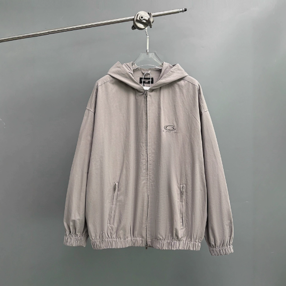 Design Hooded Bomber Jacket Black with Gray Lining Outerwear.jacket - 4