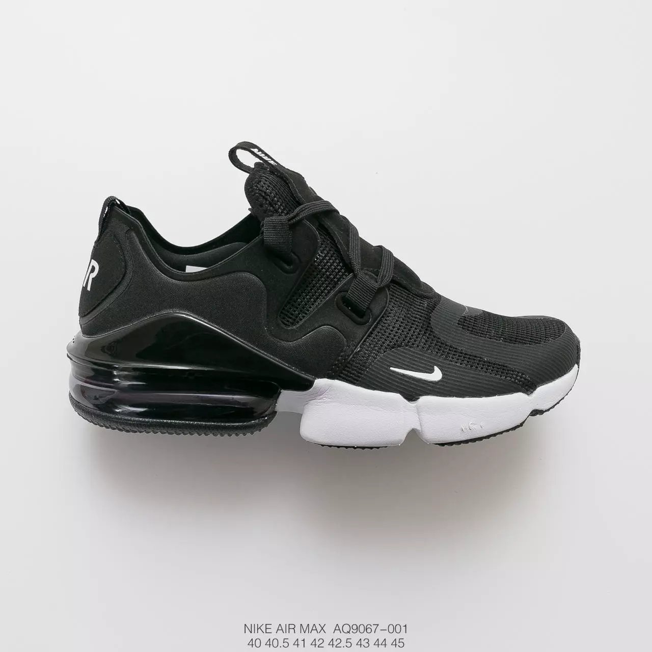 耐克 Nike Air Max 280 DM 后置半掌气垫运动减震跑步鞋 休闲男鞋 黑白网面 AQ9067-001