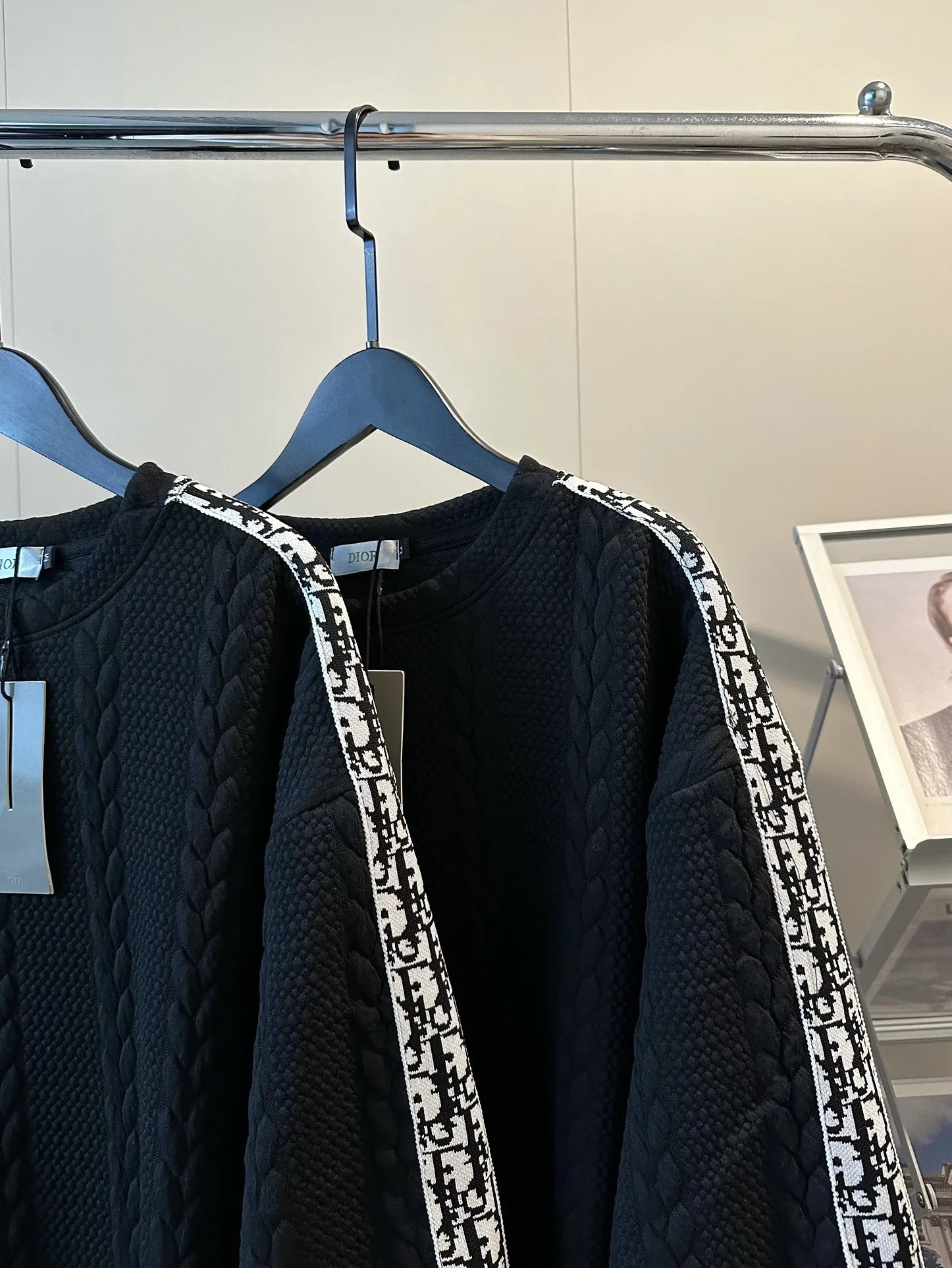 Dior Oblique Cable Knit Sweatshirt Black - 10