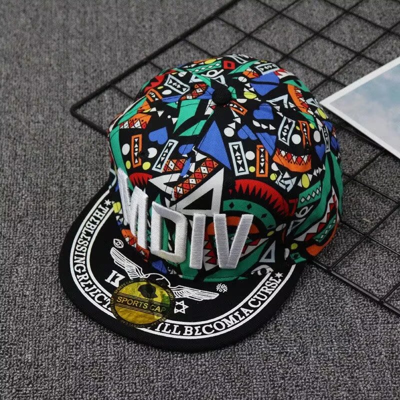 MOIV Streetwear Graphic Snapback Cap Multicolor Baseball Cap - 1