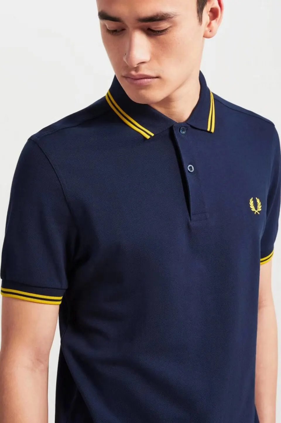 2023 New Men's Slim-Fit Short Sleeve Polo Shirt FRED PERRY