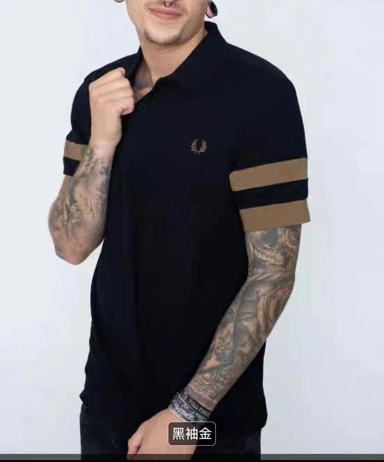 Black with Contrast Sleeves