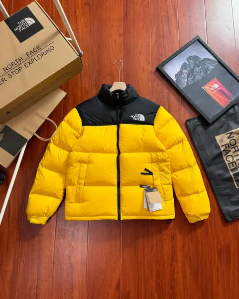 The North Face 1996 Retro Nuptse Yellow Black Down Jacket - 1
