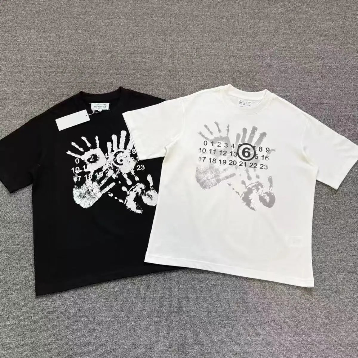 Maison Margiela Handprint Numeric T-Shirt Black - 6