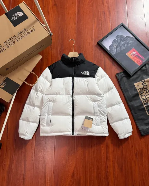 The North Face 1996 Retro Nuptse White/Black Down Jacket - 1