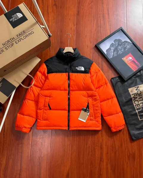 The North Face 1996 Retro Nuptse Jacket Orange/Black Down Jacket - 1