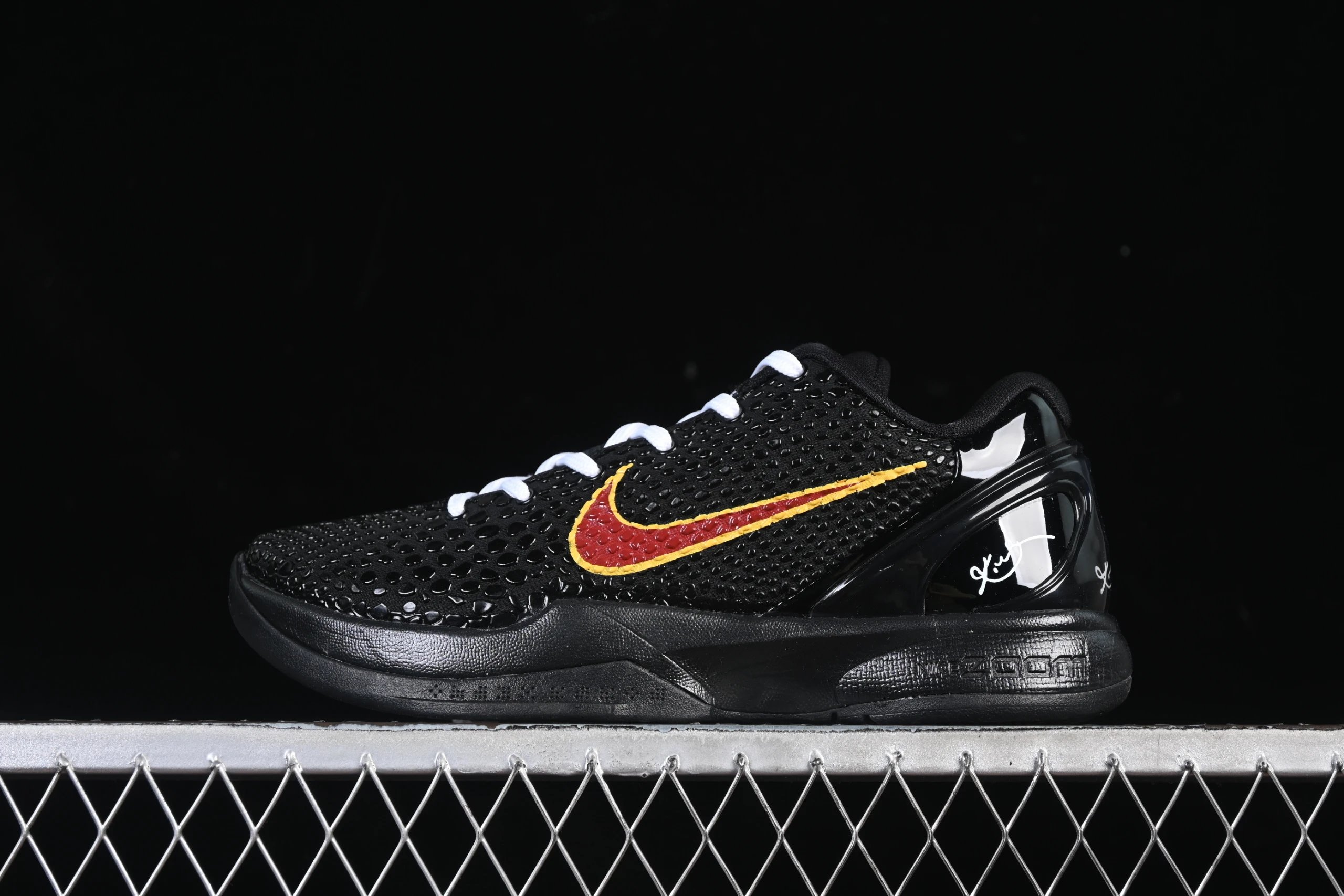 Nike Kobe 8 System Black Red Yellow Basketball Shoes