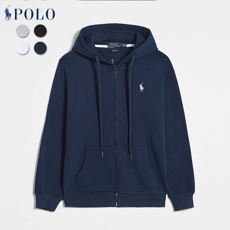 Zipper model navy blue with white label