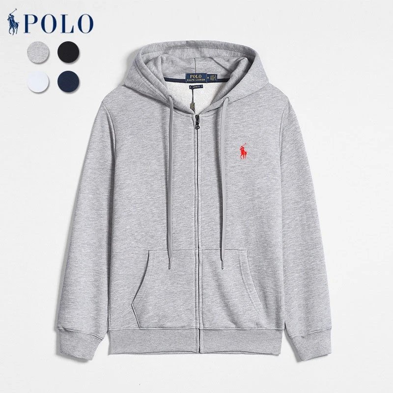 Zipper model gray with red label